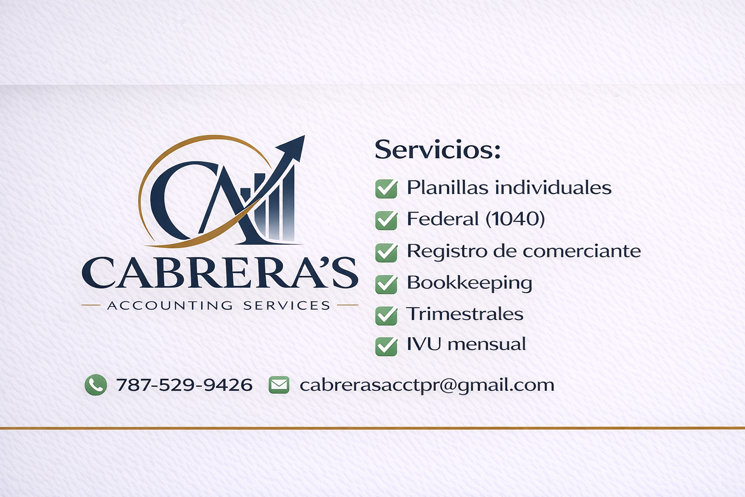 Cabrera’s Accounting